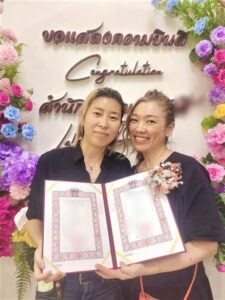 Japanese Same Sex Couple registered marriage in Thailand